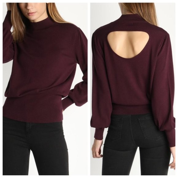 Skies Are Blue Cutout Pink Rose Sweater Retro Mock Neck Medium StitchFix - Picture 12 of 14